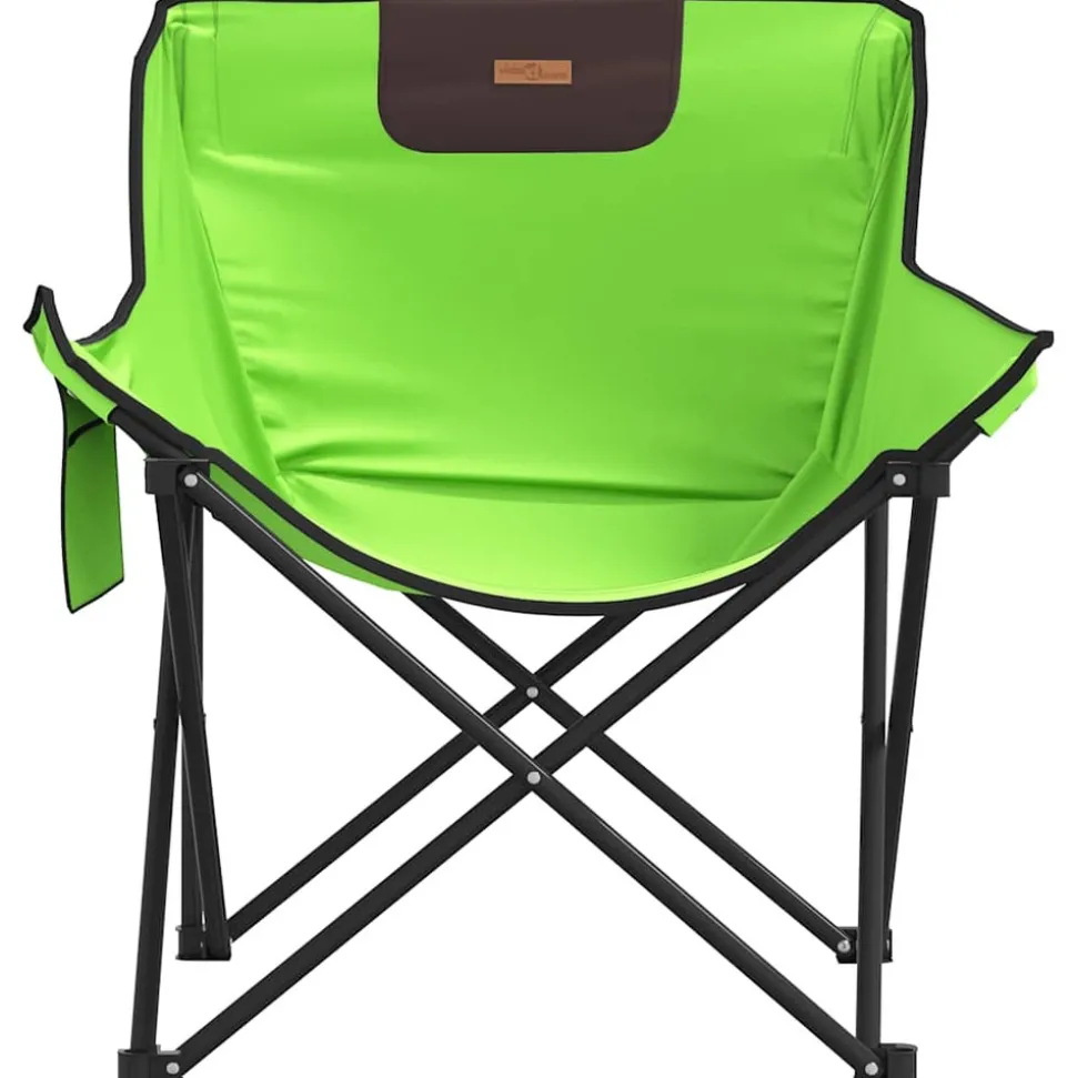 MAISON EXCLUSIVE - Chaise de camping avec poche pliable lot de 2 vert