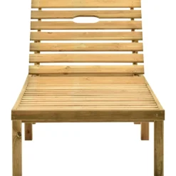 MAISON EXCLUSIVE - Chaise longue avec coussin gris bois de pin imprégné