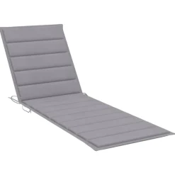 MAISON EXCLUSIVE - Chaise longue avec coussin gris bois de pin imprégné