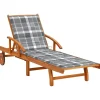 MAISON EXCLUSIVE - Chaise longue de jardin avec coussin bois d'acacia solide