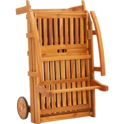 MAISON EXCLUSIVE - Chaise longue de jardin avec coussin bois d'acacia solide