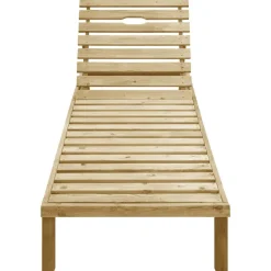 MAISON EXCLUSIVE - Chaise longue avec coussin bordeaux bois de pin imprégné