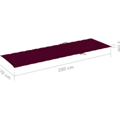 MAISON EXCLUSIVE - Chaise longue avec coussin bordeaux bois de pin imprégné