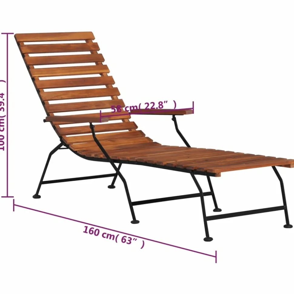 MAISON EXCLUSIVE - Chaise de terrasse d'extérieur bois d'acacia solide