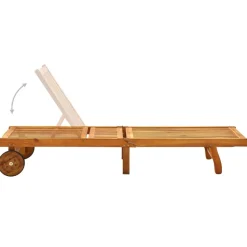 MAISON EXCLUSIVE - Chaise longue de jardin avec coussin bois d'acacia solide