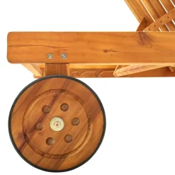 MAISON EXCLUSIVE - Chaise longue de jardin avec coussin bois d'acacia solide