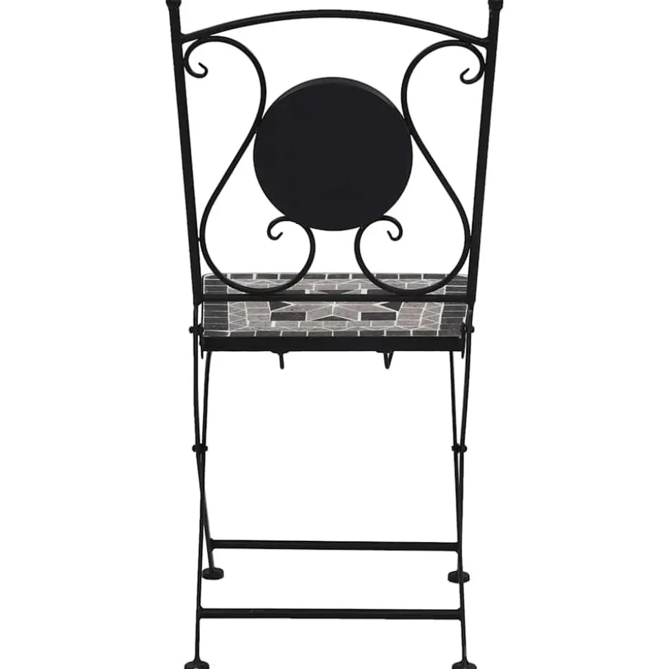 MAISON EXCLUSIVE - Chaises de bistrot mosaïque 2 pcs gris