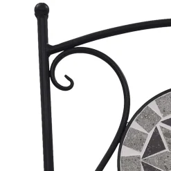 MAISON EXCLUSIVE - Chaises de bistrot mosaïque 2 pcs gris