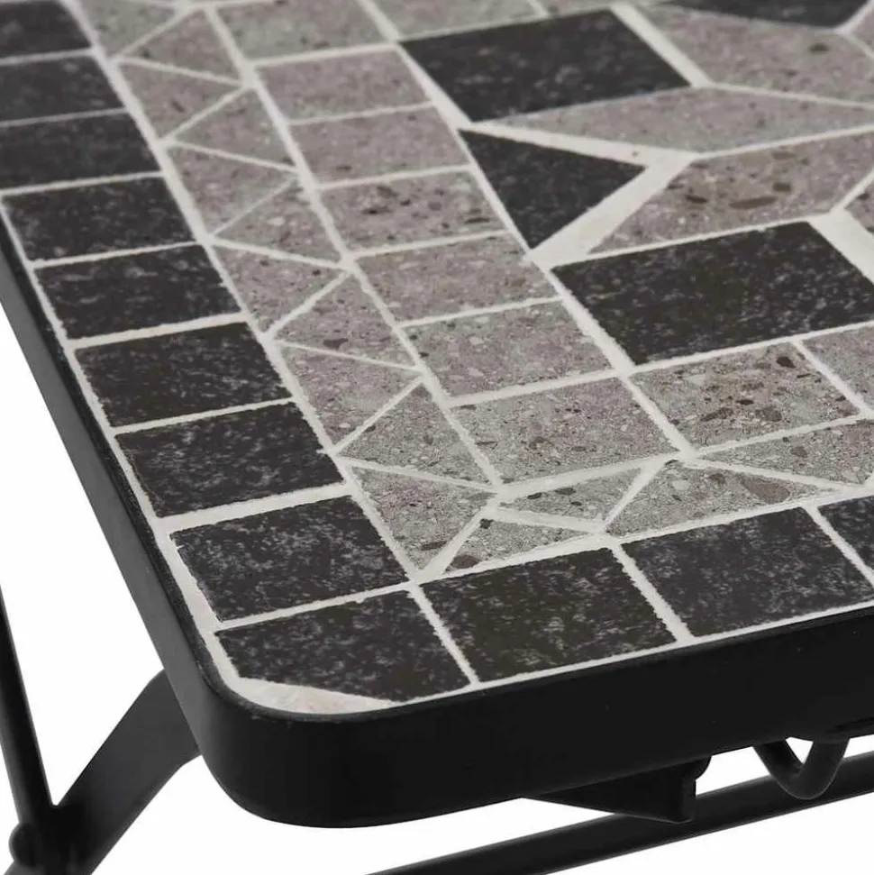 MAISON EXCLUSIVE - Chaises de bistrot mosaïque 2 pcs gris