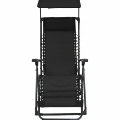 MAISON EXCLUSIVE - Chaises pliables de terrasse lot de 2 textilène noir