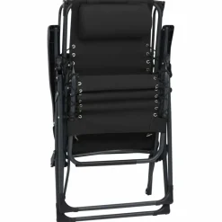 MAISON EXCLUSIVE - Chaises pliables de terrasse lot de 2 textilène noir