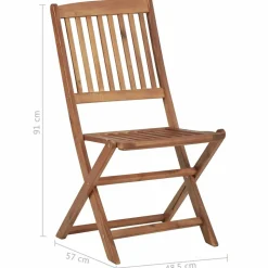 MAISON EXCLUSIVE - Chaises pliables d'extérieur lot de 4 bois d'acacia solide
