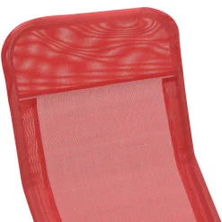 MAISON EXCLUSIVE - Chaises longues pliables lot de 2 textilène rouge