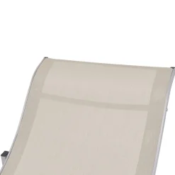 MAISON EXCLUSIVE - Chaises longues pliables lot de 2 crème textilène