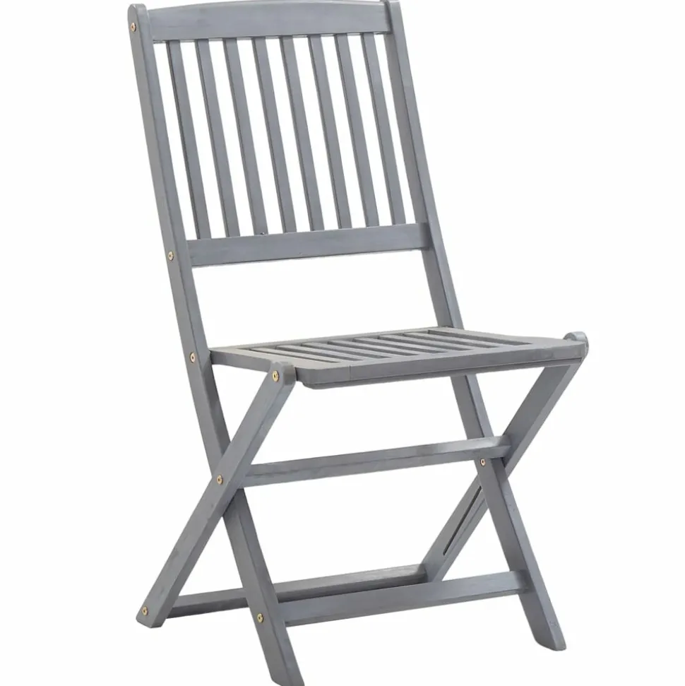 MAISON EXCLUSIVE - Chaises pliables d'extérieur lot de 8 et coussins bois d'acacia