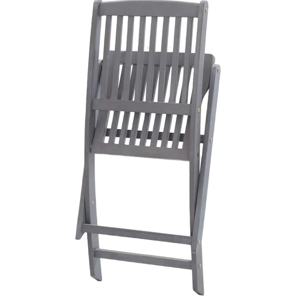 MAISON EXCLUSIVE - Chaises pliables d'extérieur lot de 8 et coussins bois d'acacia