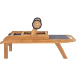 MAISON EXCLUSIVE - Chaises longues pliables et roulettes lot de 2 teck textilène