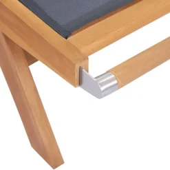 MAISON EXCLUSIVE - Chaises longues pliables et roulettes lot de 2 teck textilène