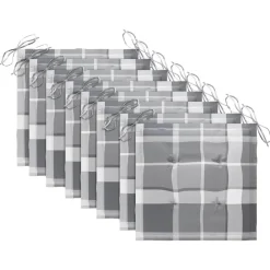 MAISON EXCLUSIVE - Chaises pliables d'extérieur et coussins lot de 8 bois d'acacia