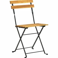 MAISON EXCLUSIVE - Chaises pliables de jardin lot de 6 acier bois d'acacia massif