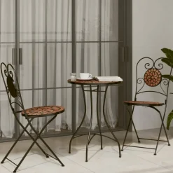 MAISON EXCLUSIVE - Chaises de bistrot pliables lot de 2 terre cuite céramique