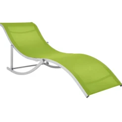 MAISON EXCLUSIVE - Chaises longues pliables 2 pcs vert textilène