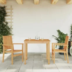 MAISON EXCLUSIVE - Chaises de jardin empilables lot de 2 56,5x57,5x91 cm bois teck