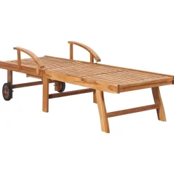 MAISON EXCLUSIVE - Chaises longues lot de 2 avec coussin anthracite teck solide