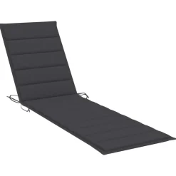 MAISON EXCLUSIVE - Chaises longues lot de 2 avec coussin anthracite teck solide