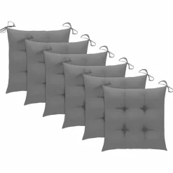 MAISON EXCLUSIVE - Chaises pliables de jardin avec coussins lot de 6 bois de teck