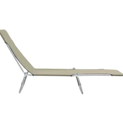 MAISON EXCLUSIVE - Chaises longues pliables lot de 2 acier et tissu taupe