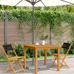 MAISON EXCLUSIVE - Chaises de bistrot lot de 2 noir bois d'acacia et corde