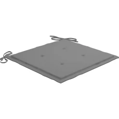 MAISON EXCLUSIVE - Chaises de jardin lot de 2 et coussins gris bois de teck massif