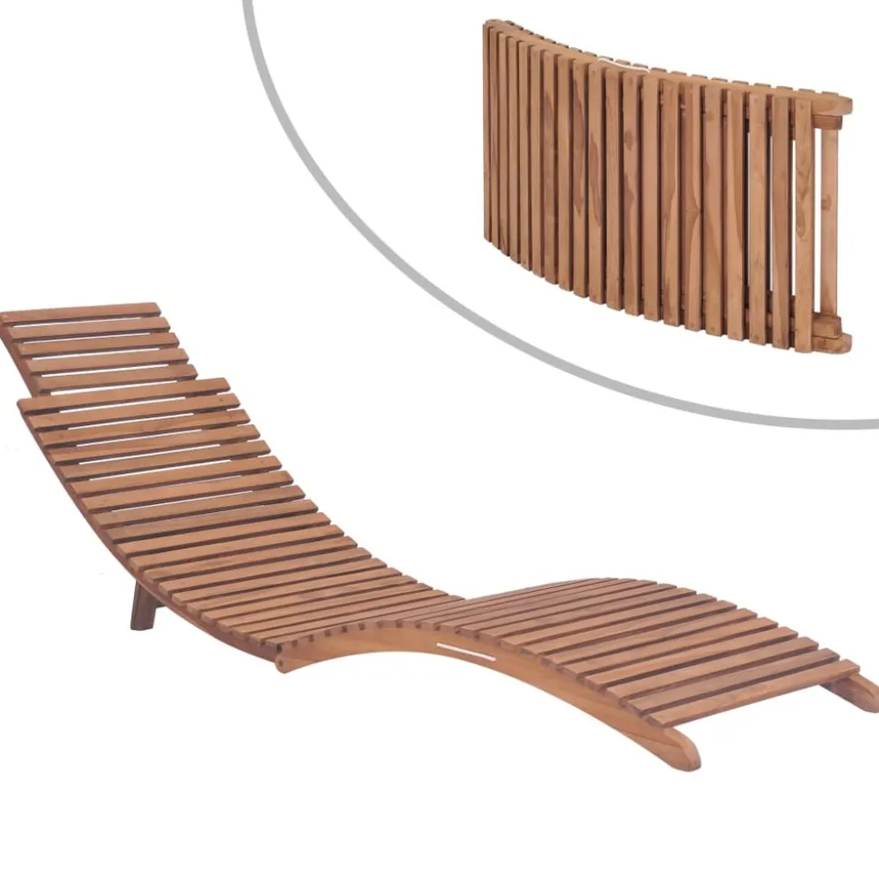 MAISON EXCLUSIVE - Chaises longues pliables lot de 2 bois de teck solide
