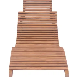MAISON EXCLUSIVE - Chaises longues pliables lot de 2 bois de teck solide