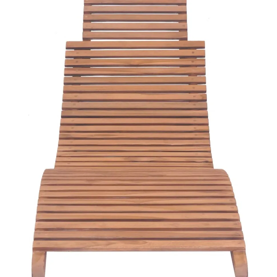 MAISON EXCLUSIVE - Chaises longues pliables lot de 2 bois de teck solide