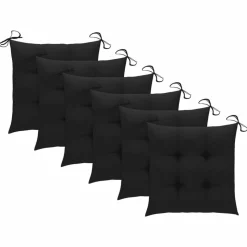 MAISON EXCLUSIVE - Chaises de jardin empilables avec coussins lot de 6 teck solide