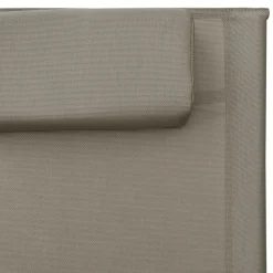 MAISON EXCLUSIVE - Chaises longues textilène lot de 2 taupe et gris