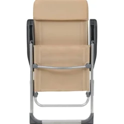 MAISON EXCLUSIVE - Chaises de camping pliables lot de 4 crème aluminium