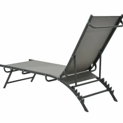 MAISON EXCLUSIVE - Chaises longues lot de 2 textilène et acier