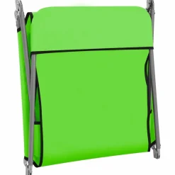 MAISON EXCLUSIVE - Chaises longues pliables lot de 2 acier et tissu vert