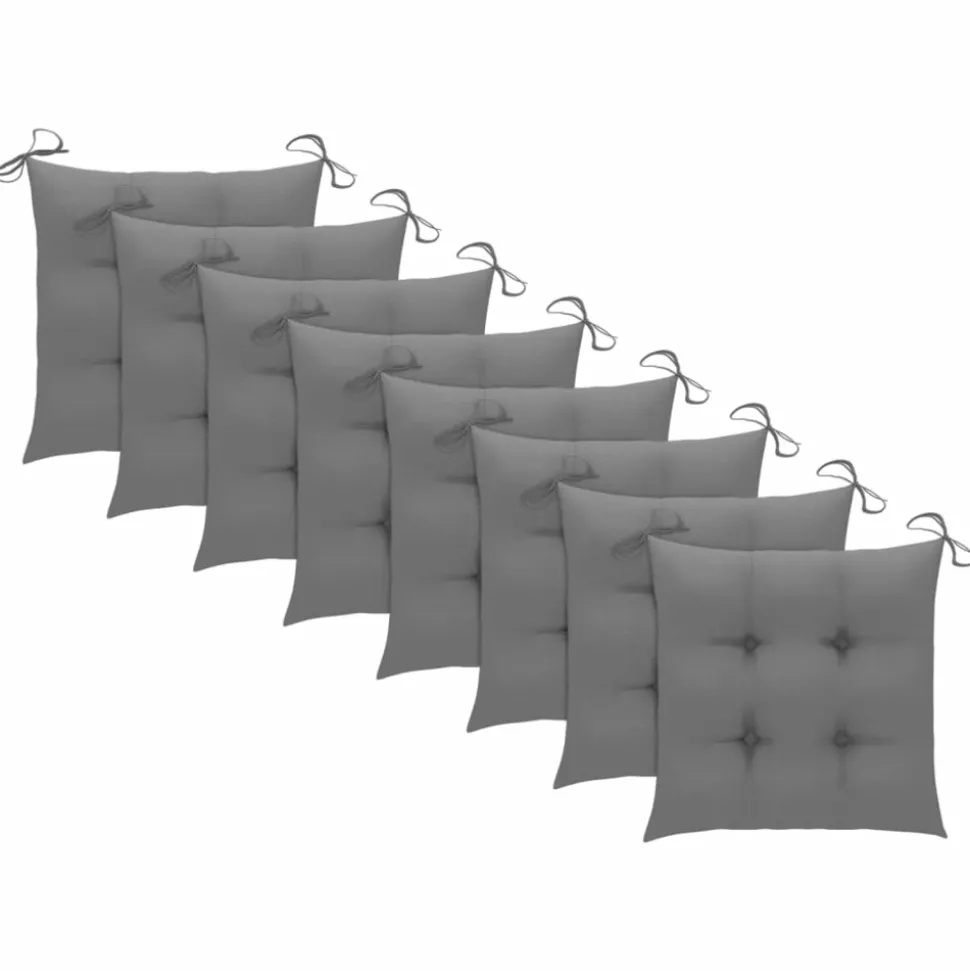 MAISON EXCLUSIVE - Chaises pliables d'extérieur et coussins lot de 8 bois d'acacia