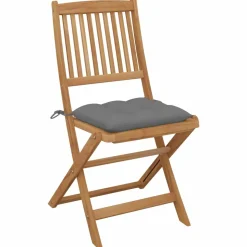 MAISON EXCLUSIVE - Chaises pliables d'extérieur et coussins lot de 8 bois d'acacia