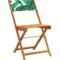 MAISON EXCLUSIVE - Chaises de bistrot lot de 2 motif de feuilles acacia et tissu