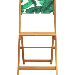 MAISON EXCLUSIVE - Chaises de bistrot lot de 2 motif de feuilles acacia et tissu