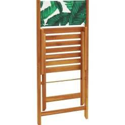 MAISON EXCLUSIVE - Chaises de bistrot lot de 2 motif de feuilles acacia et tissu