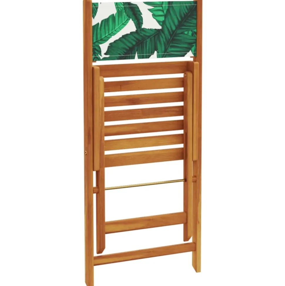 MAISON EXCLUSIVE - Chaises de bistrot lot de 2 motif de feuilles acacia et tissu