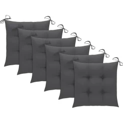 MAISON EXCLUSIVE - Chaises pliables de jardin avec coussins lot de 6 bois de teck