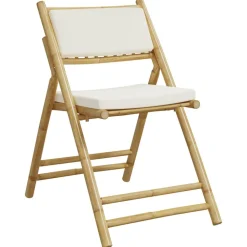 MAISON EXCLUSIVE - Chaises de bistro pliantes lot de 4 et coussins blanc crème