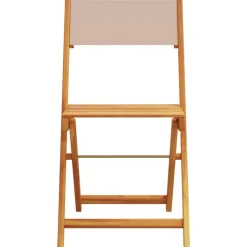 MAISON EXCLUSIVE - Chaises de bistrot lot de 2 taupe bois d'acacia massif et tissu